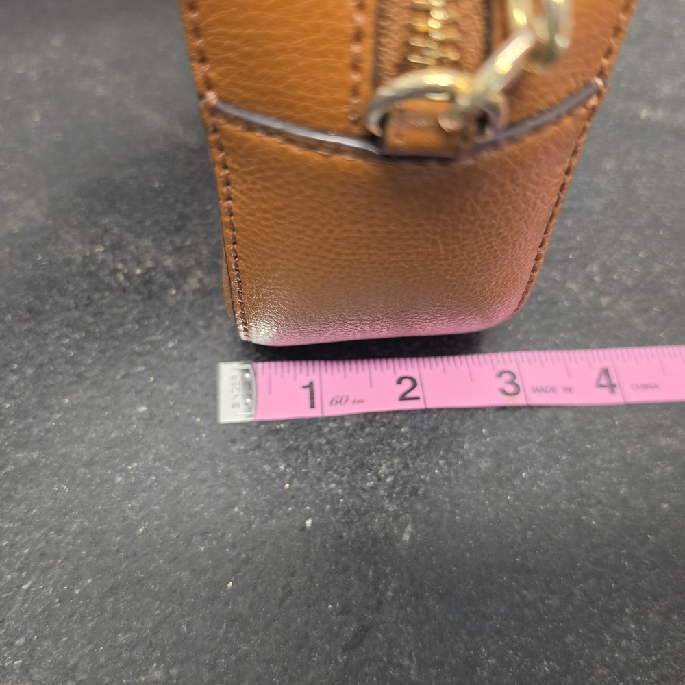 Ralph Lauren RL Embossed Leather Crossbody Bag - Tan - Picture 5 of 6